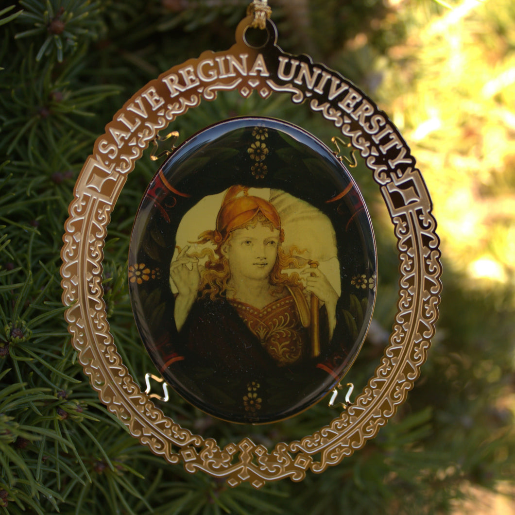 Minerva in Stained Glass Ornament